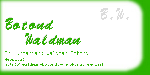 botond waldman business card